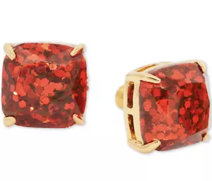 $32 NEU MIT ETIKETT KATE SPADE ROT GLITZER KRISTALL QUADRATISCHE OHRSTECKER - I13G - Bild 1 von 1