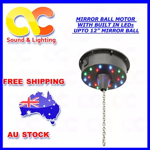 Battery Operated Mirror Ball LED Motor Sound Mode Max Load 3kg 6rpm 12inch 30cm - Picture 1 of 6