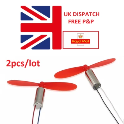 U-ANGEL-1988 2PCS 716 DC3.7V 50000RPM High Speed Micro Coreless Motor Propeller RC Drone