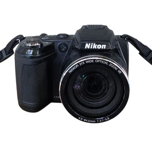 Nikon Coolpix L310 Black Digital Camera 21x Zoom 14.1 MP Tested Issue READ - Picture 1 of 8