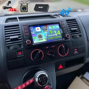Für VW T5 Multivan Transporter Autoradio DAB+ Android 14 Carplay GPS Navi SWC BT - Bild 1 von 16