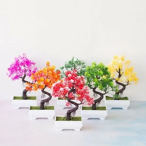 Bonsai Plastic Tree Easy To Manage Exquisite Workmanship Bright Color Brand New - Picture 1 of 19