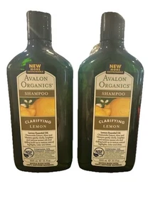 Avalon Organics Clarifying Lemon Shampoo, 11 oz 2 Pack Original Bottle FAST SHIP - Picture 1 of 2
