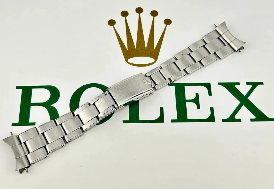 Rolex 19mm Oyster Rivet 1966 Men's Bracelet 7205 Steel Band 57 Ends 1500 6694 - Image 1 of 4