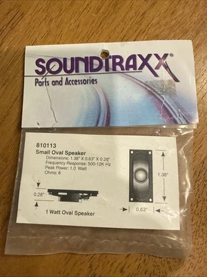 Soundtraxx 810113 Small Oval Speaker 16mm x 35mm x 8mm 8 Ohms - Image 1 of 2