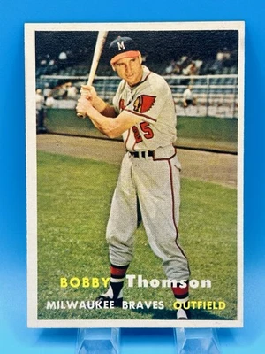 1957 Topps Baseball #262 Bobby Thomson casi nuevo-como nuevo Foto 1 de 4