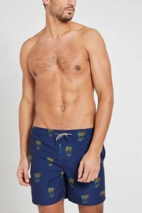 Shiwi Herren Badeshorts Wassershorts Boardshorts GRAFITTI PALM, Dunkelblau, L - Picture 1 of 6