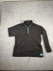 Life Is Good Jacket Womens Large Brown 1/4 Zip Fleece Relaxed Fit Casual Cozy - Picture 1 of 9