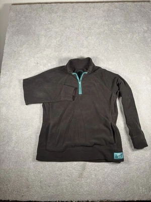 Life Is Good Jacket Womens Large Brown 1/4 Zip Fleece Relaxed Fit Casual Cozy - Image 1 of 4