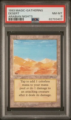 Desert (Mirage / Campfire) - Arabian Nights - NM to Mint - PSA 8. MTG in Store.  - Image 1 of 2