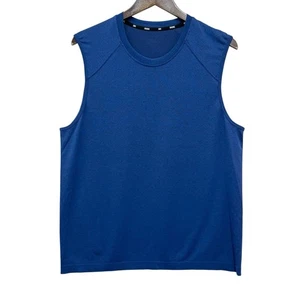 Camiseta sin mangas Rhone para hombre talla mediana Reign Tech azul marino malla entrenamiento rendimiento usada en excelente estado - Imagen 1 de 6