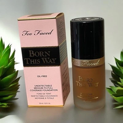 Too Faced "Born This Way" Medium-Full Coverage Foundation HAZELNUT New Oil Free - Image 1 of 4