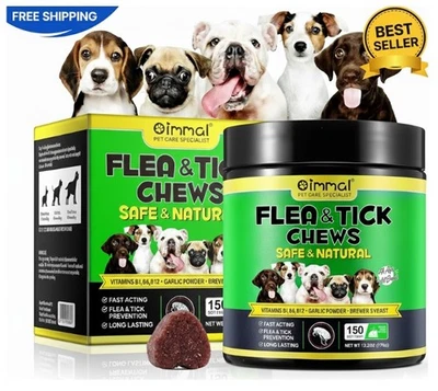 Prevención natural de pulgas y garrapatas para perros masticables, pulgas y garrapatas 150 masticables perro Foto 1 de 4
