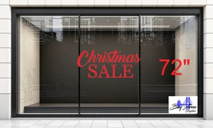 Christmas Sale Vinyl Decal Window Graphic Sticker Shop Front Sign Vinyl - Picture 1 of 21