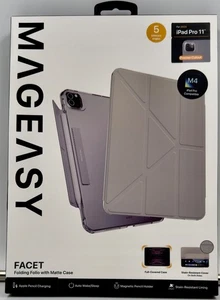 MAGEASY Facet Case Apple iPad Pro 11" (2024 M4) Multi Angle Fold Pencil Storage - Picture 1 of 6