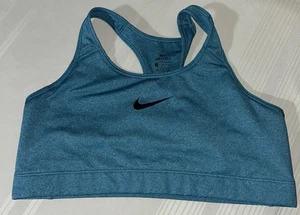Sujetador deportivo Nike para mujer talla XL verde soporte medio sin relleno negro Swoosh - Imagen 1 de 4