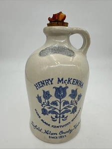 Jarra de whisky Henry Mckenna vintage medio galón jarra de barro vacía publicidad - Imagen 1 de 9