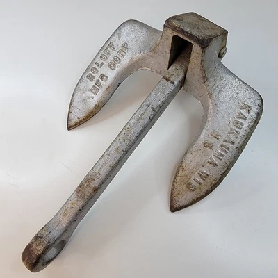 Ancla de barco vintage Roloff MFG Corp N5 5 lb Kaukauna WIS EE. UU.  Foto 1 de 4
