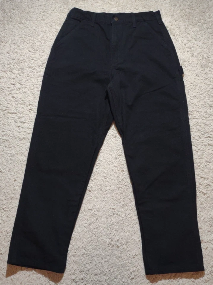 Pantalones de mezclilla Carhartt Carpenter para hombre 33x36 negros forrados de franela sueltos ajuste original Foto 1 de 4