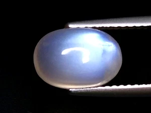 3.935cts White (Blue) natural moonstone Oval cabochon loose gemstones - Bild 1 von 2