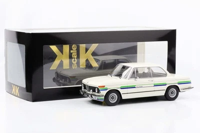 1:18 BMW Alpina 2002 1974 bianco con nastri decorativi pressofuso in scala KK - Immagine 1 di 4