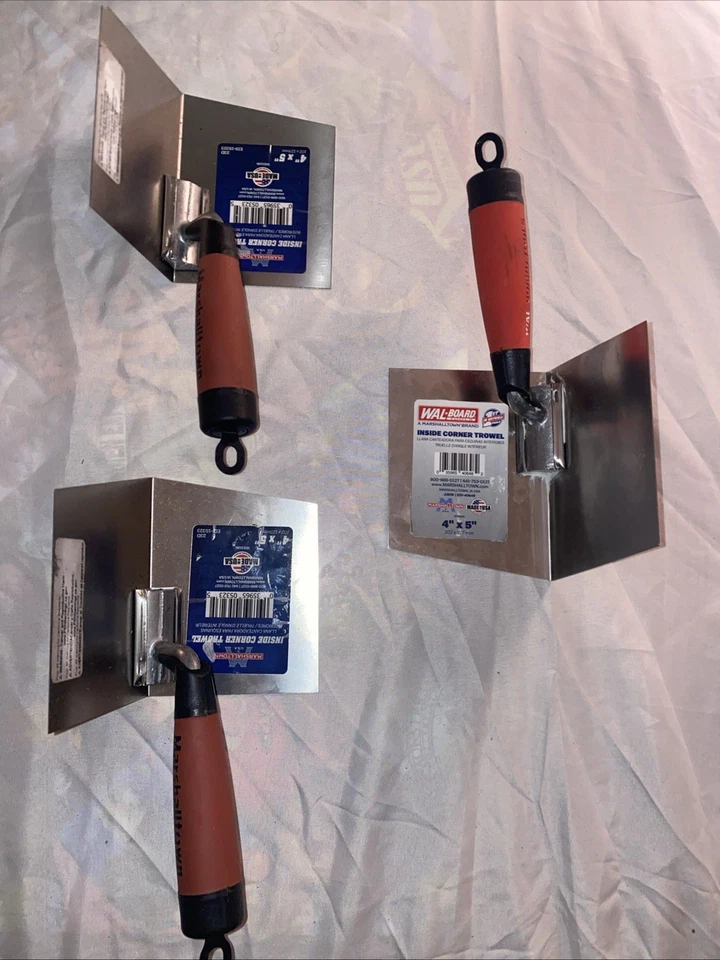 Lot Of 4 Drywall & Plastering Corner Trowel Inside Soft Grip. 4" X 5" Foto 1 de 1