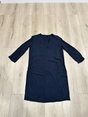 Túnica The Row Crepe De Chine Long Line Too Dark Azul Marino Talla XS Foto 1 de 4