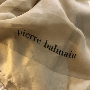 Pierre Balmain Seidentuch Beige Vintage 32x32 - Bild 1 von 6