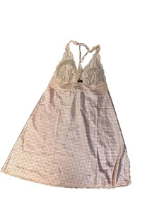 Camicia da notte donna Victoria's Secret Little rosa e nera a pois Medium - Foto 1 di 2