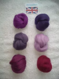 Wool crafts Needle wet/felting 30g 6 x pack (Merino/Lincoln) Corriedale wool - Picture 1 of 2