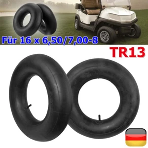 2x Reifen Schlauch 16x6.50-8 16x7.50-8 Ventil Gerade Rasentraktor Aufsitzmäher - Bild 1 von 14