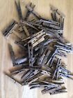 Vintage Wooden Clothes Pins Lot of 75 Weathered Spring Clip