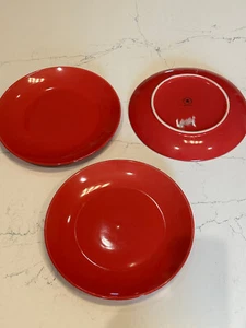 Juego de 3 platos rojos lisos Royal Norfolk de 10,5" - Imagen 1 de 5