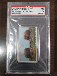 1926 Wills Wonders of the Past #25 elefantes de piedra clasificación PSA 5 EX - Imagen 1 de 2