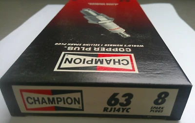 SET OF (8) CHAMPION SPARK PLUGS RJ14YC (#63) - Image 1 of 2