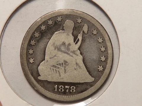 1878-CC Liberty Seated Quarter Cover