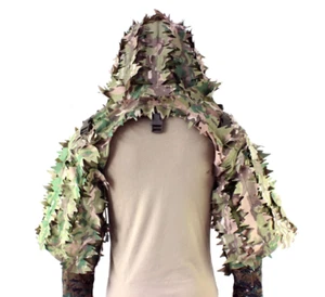 Sniper Ghillie Viper Hood, 3D Laser-Cut Leaves, Tactical Ghillie Suit Foundation - Picture 1 of 9