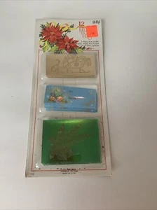 Vintage Christmas Foil And Glitter Gift Tags NOS 70s/80s? Nostalgic Made in USA - Picture 1 of 6