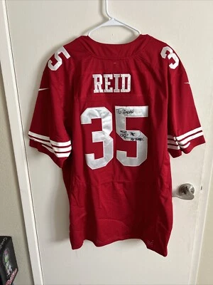 Camiseta firmada por Eric Reid San Francisco 49ers Auto To Dylan Go Niners Super Bowl Foto 1 de 4