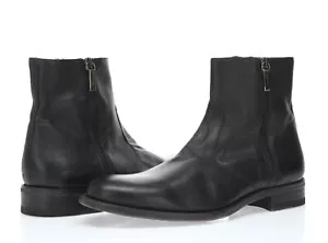 Magnanni Rocco Herren Schwarz Leder Dual Zip Stiefel Gr. 9 - Bild 1 von 5