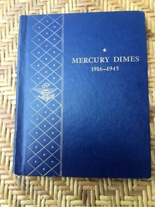 Libro album monete vuoto usato Whitman Mercury Dimes 1916-1945 #9413 - Foto 1 di 11