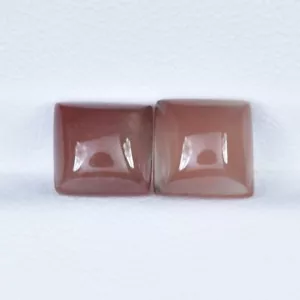 Coppia Quadrata Pietra Solare Feldspar 3,38 Cts Best Luster Naturale Bi Colore Cabina Video - Foto 1 di 2