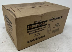Grapa de corona estrecha SPOTNAILS 4804PG-50M 1/2", galv., 1 estuche de 10 cajas - Imagen 1 de 1