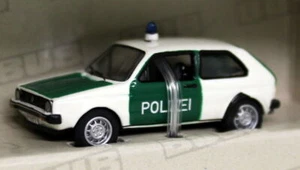 BUB 1/87 Tiny Scale - 08805 VW Golf Mk1 Polizei Police Diecast Model car - Picture 1 of 3