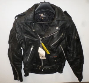 VINTAGE SYLMAN Distressed Leder Motorrad Jacke Größe SMALL - Bild 1 von 4