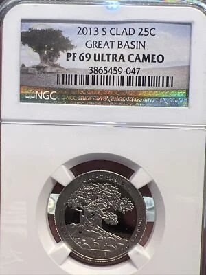 2013 S NGC PF69 Clad Great Basin Quarter Ultra Cameo - Image 1 of 4