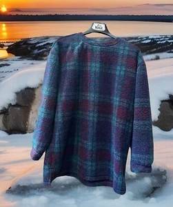 Top Pullover Woolrich Exterior Para Mujer Polar Mediano Navidad Cuadros Verde y Rojo - Imagen 1 de 5