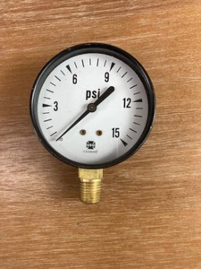2 1/2" USG 0-15 PSI Pressure Gauge - Picture 1 of 5