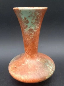 Vintage Empire Ware England 35 Pottery Vase Rust and Green Glaze 5 X 7" - Picture 1 of 9