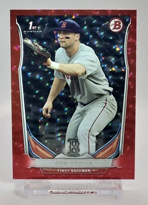 2014 Bowman Draft Picks Sam Travis Red Ice #DP61 080/150 Bowman 1ˢᵗ - Image 1 of 3